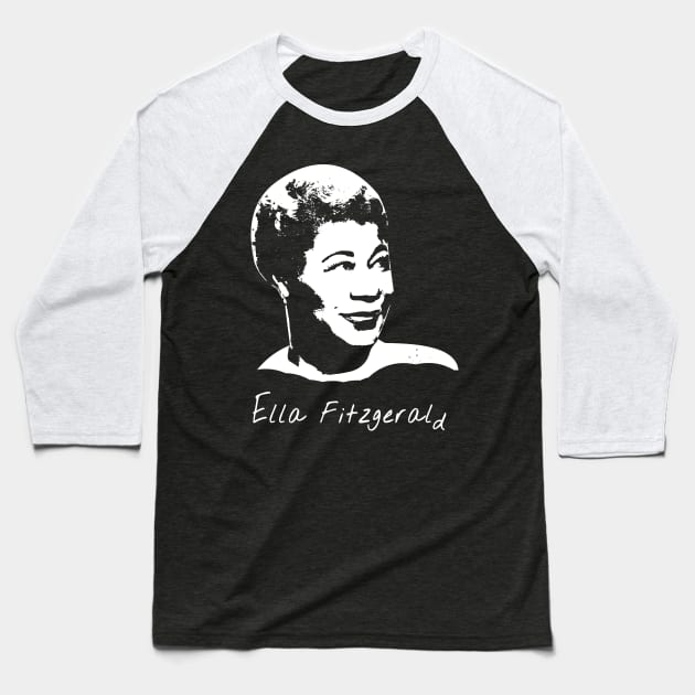 Ella Fitzgerald 1 Baseball T-Shirt by GreenRabbit